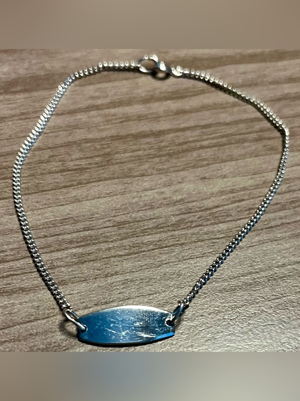 Sterling Silver Engraveable ID Bracelet - Silver